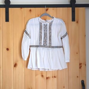 White Lucky Brand peasant top